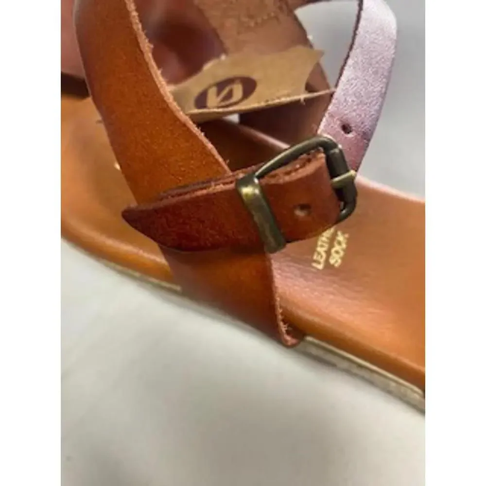 Luxurious Brown Leather Sandals - Picture 4 of 6